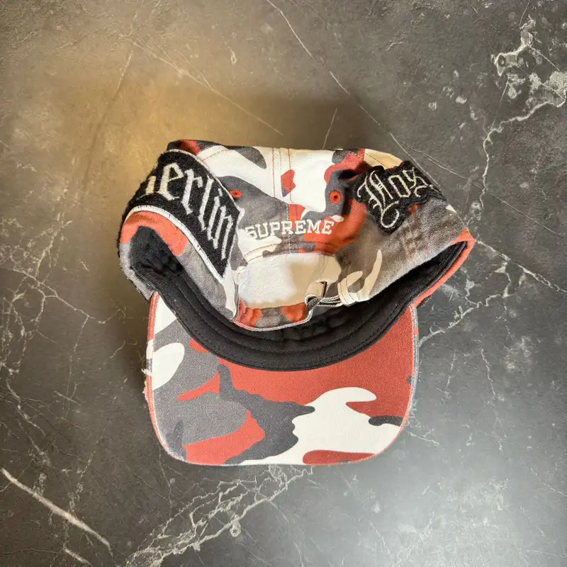 Supreme City Patches 6-Panel Hat Red Camo 2