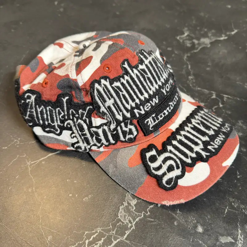 Supreme City Patches 6-Panel Hat Red Camo