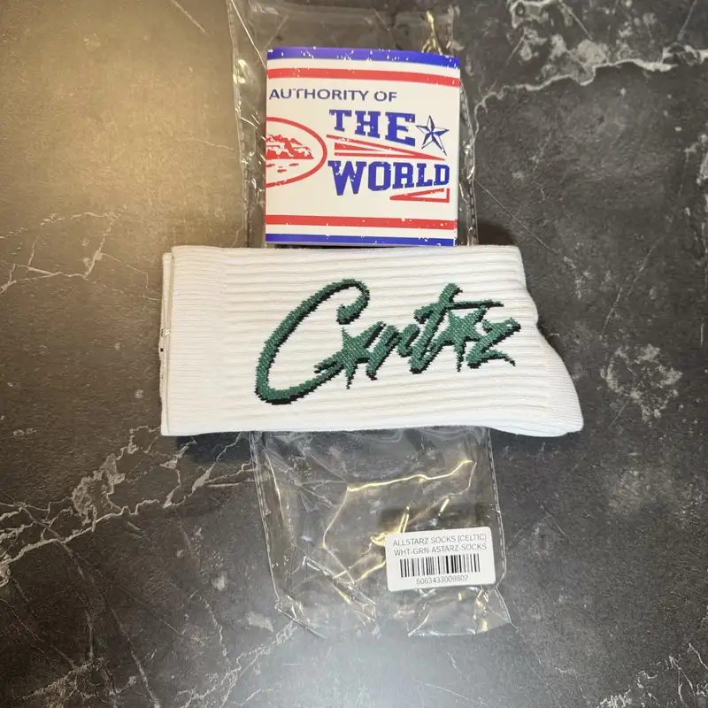 Corteiz Allstarz Socks White/Green