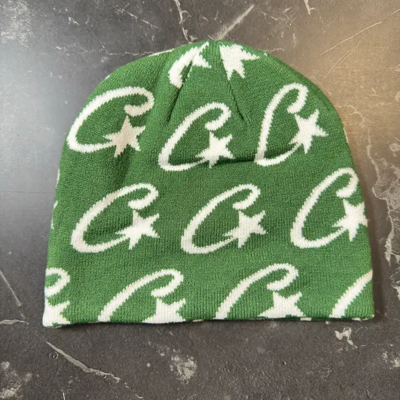 Corteiz C-Star Monogram Beanie Green