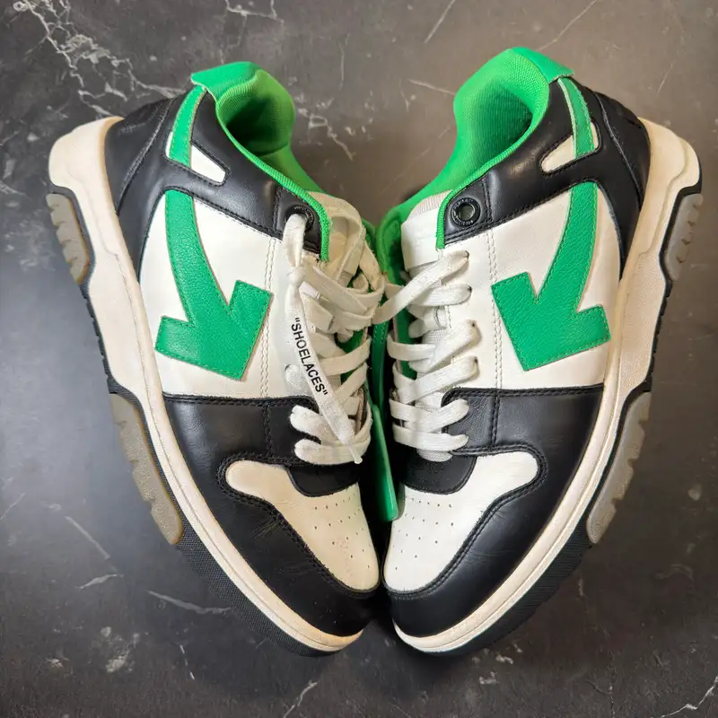 Off-White Out of Office White Black Green Gradient