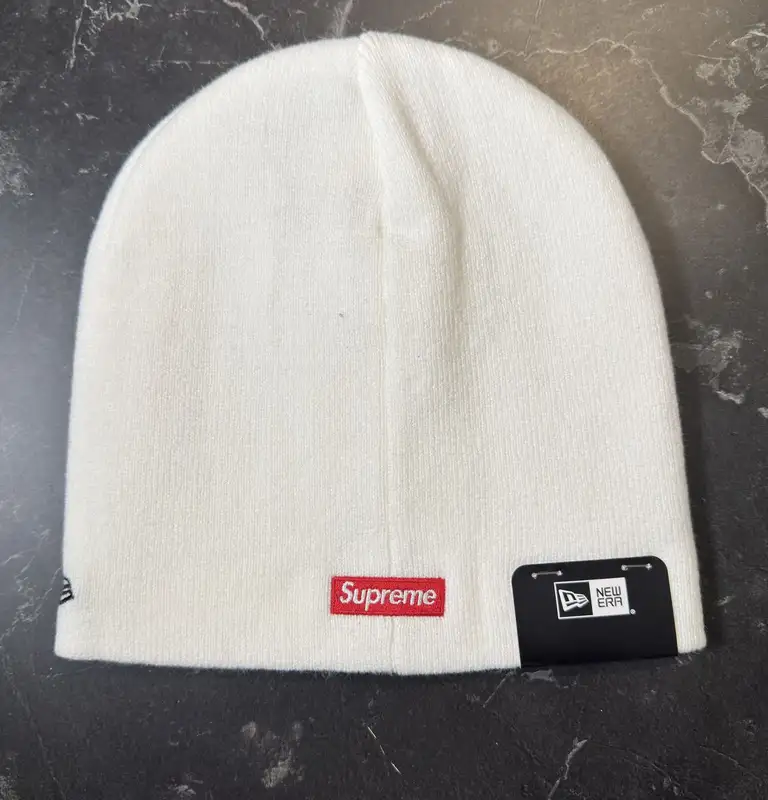Supreme New Era Rhinestone Beanie White 2