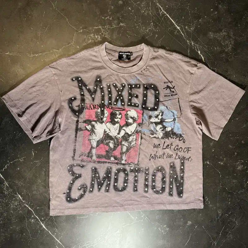 Mixed Emotions Gray Friends Tee