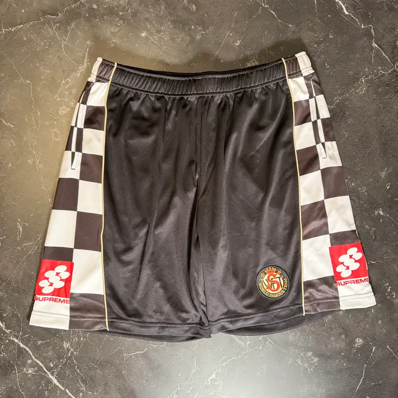 Supreme Checkerboard Soccer Black Short