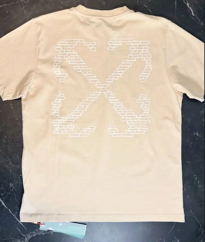 Off-White Brick Arrows Slim Cream Tee
